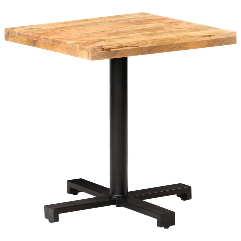 vidaXL Bistro Table Square 27.6"x27.6"x29.5" Rough Mango Wood. Picture 9