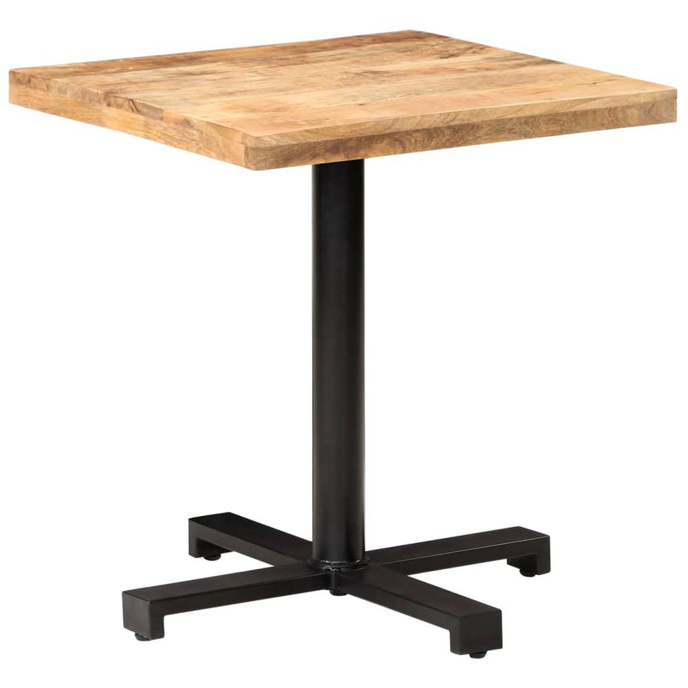 vidaXL Bistro Table Square 27.6"x27.6"x29.5" Rough Mango Wood. Picture 10