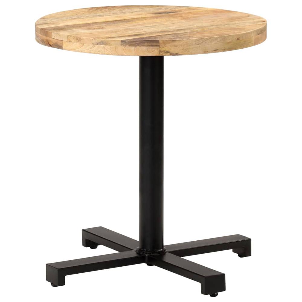 vidaXL Bistro Table Round Ã˜27.6"x29.5" Rough Mango Wood. Picture 7