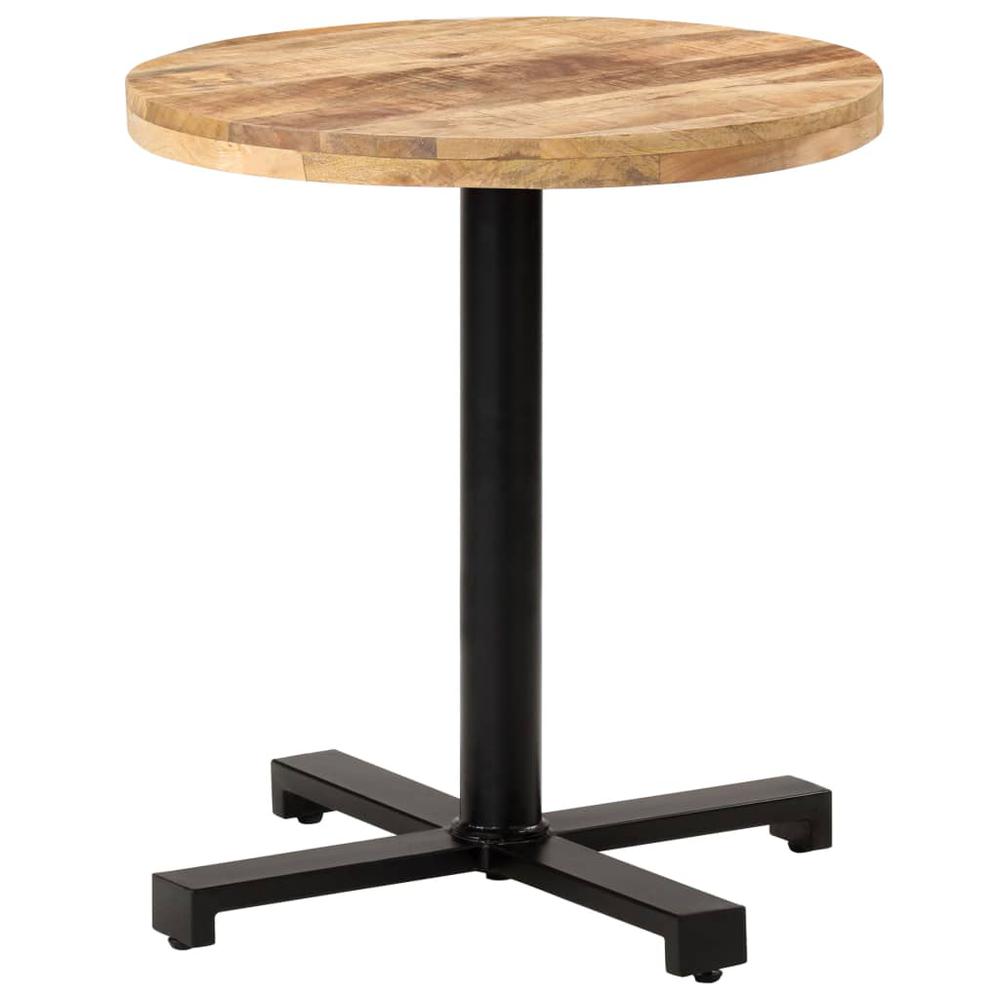 vidaXL Bistro Table Round Ã˜27.6"x29.5" Rough Mango Wood. Picture 8