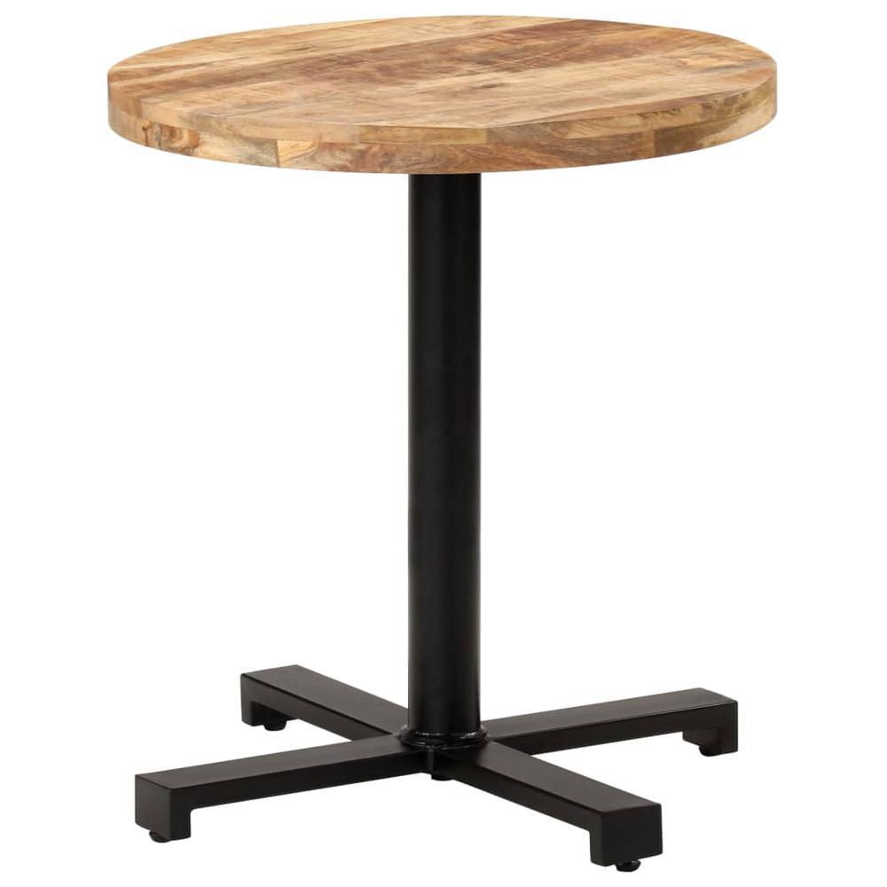 vidaXL Bistro Table Round Ã˜27.6"x29.5" Rough Mango Wood. Picture 9