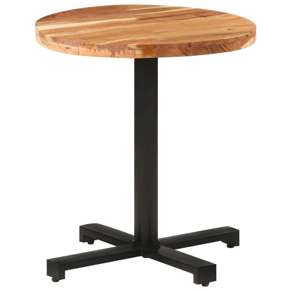 vidaXL Bistro Table Round Ã˜27.6"x29.5" Solid Acacia Wood. Picture 10