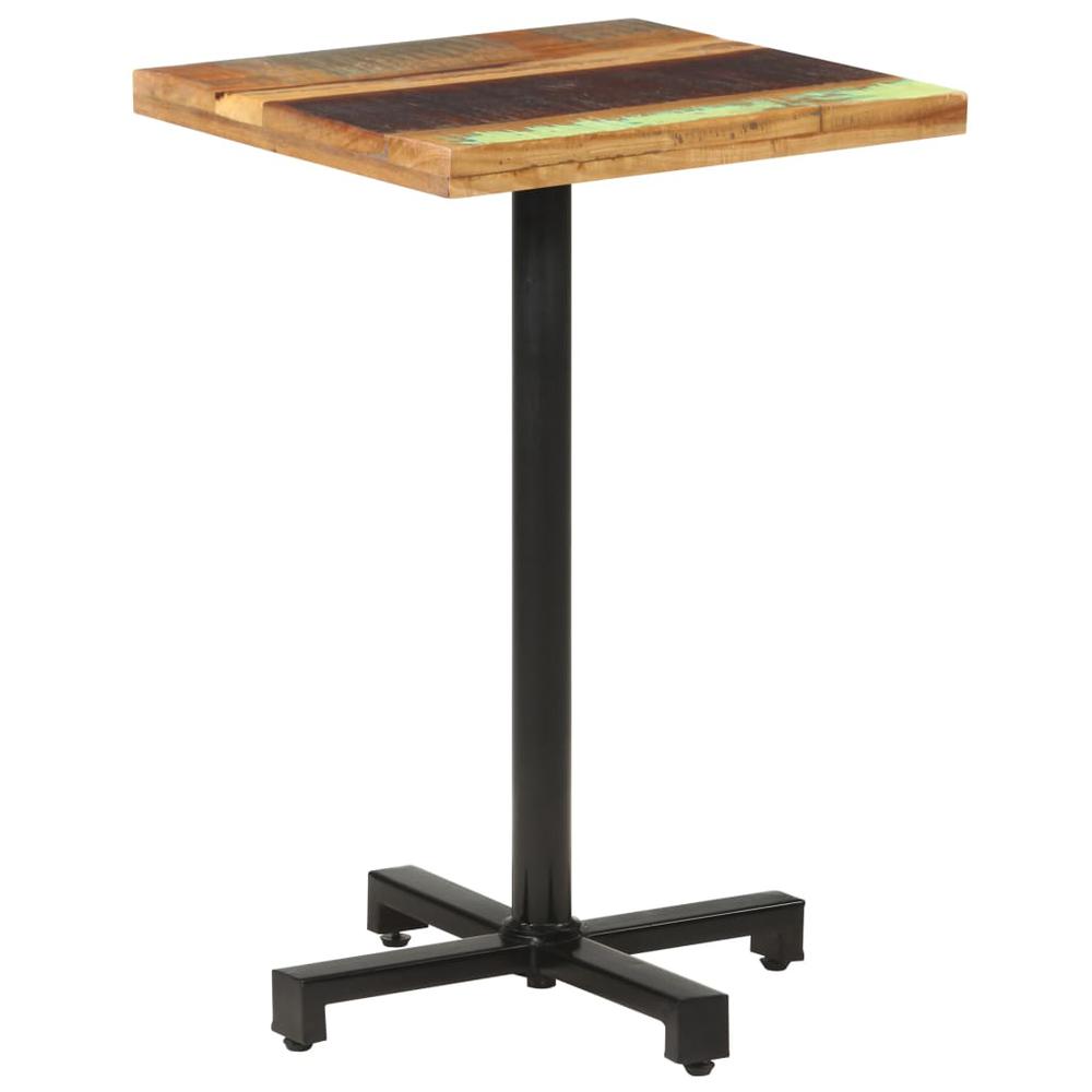 vidaXL Bistro Table Square 19.7"x19.7"x29.5" Solid Reclaimed Wood. Picture 10
