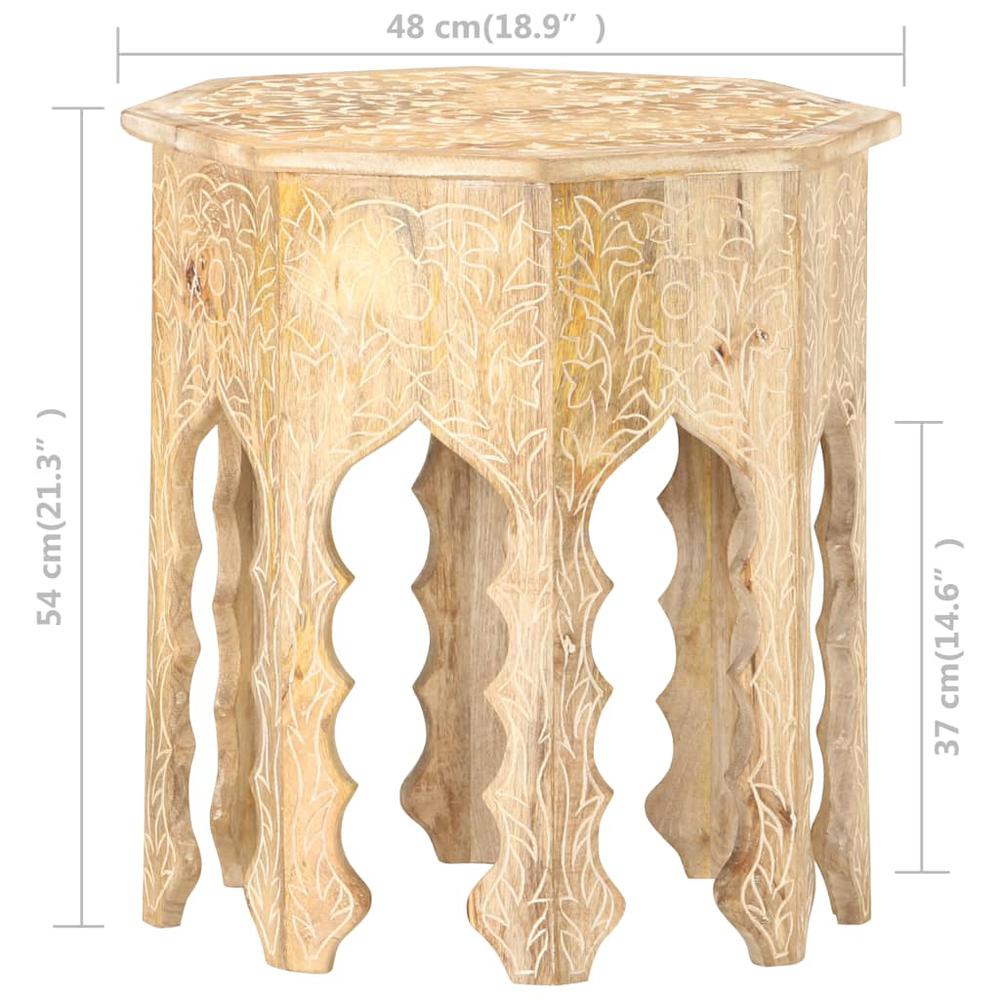 vidaXL Side Table ?18.9" Solid Mango Wood 0372. Picture 7