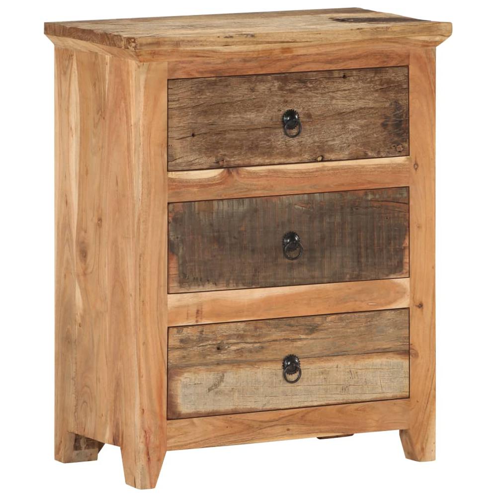 vidaXL Sideboard 23.6"x13"x29.5" Solid Acacia Wood and Reclaimed Wood 0382. Picture 11