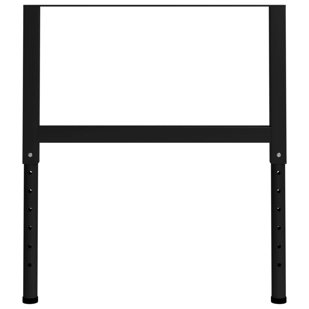 vidaXL Adjustable Work Bench Frames 2 pcs Metal 33.5"x(27.2"-37.6") Black, 147933. Picture 3
