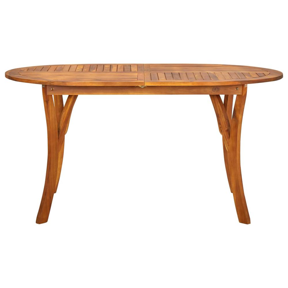 vidaXL Garden Table 59.1"x35.4"x29.5" Solid Acacia Wood 0623. Picture 2