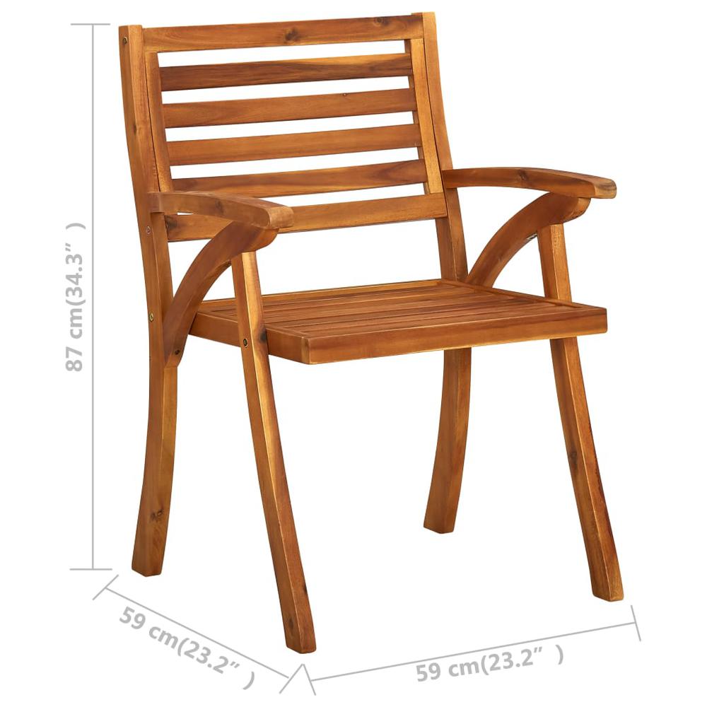 vidaXL Garden Chairs 3 pcs Solid Acacia Wood 0630. Picture 7