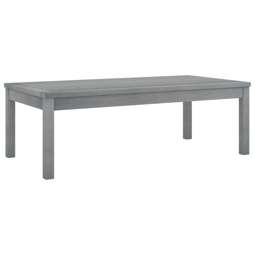 vidaXL Coffee Table 39.4"x19.7"x13" Gray Solid Acacia Wood 1828. Picture 1