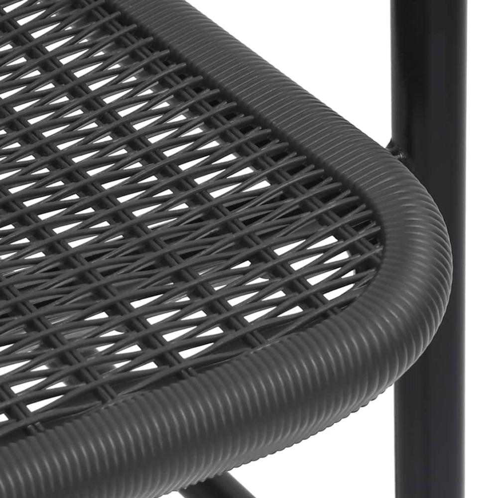 vidaXL Patio Chairs 2 pcs Plastic Rattan and Steel 242.5 lb. Picture 7