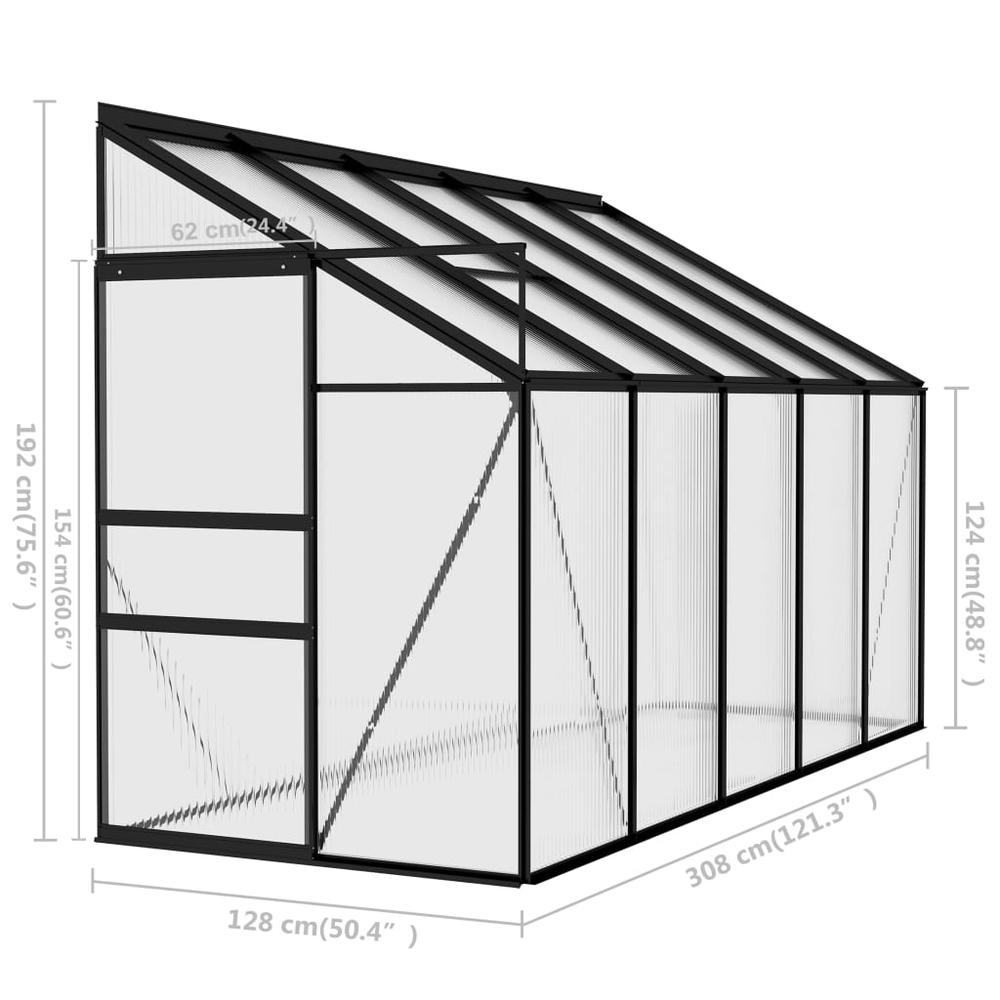 Greenhouse Anthracite Aluminum 220 ftÂ³. Picture 8