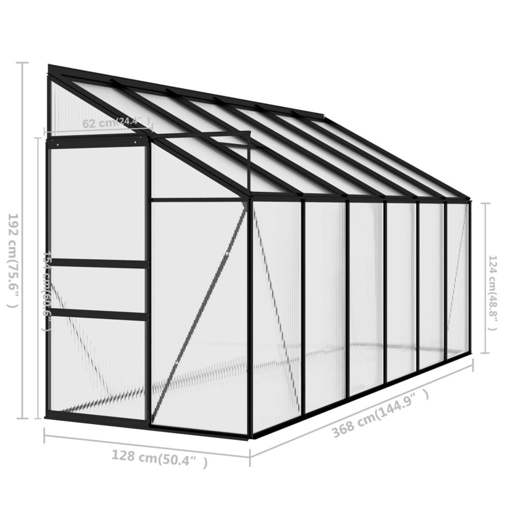 Greenhouse Anthracite Aluminum 262.7 ftÂ³. Picture 8