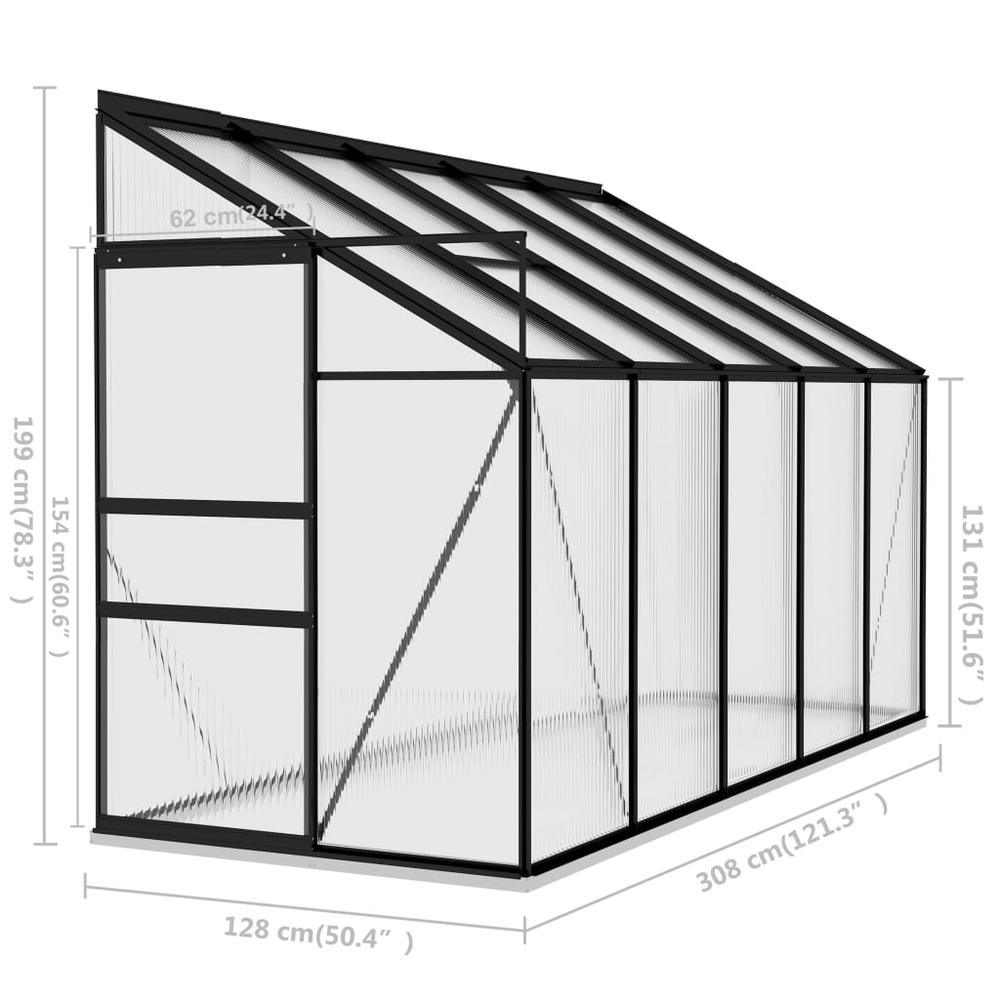 Greenhouse Anthracite Aluminum 229.5 ftÂ³. Picture 8