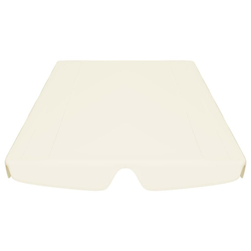 vidaXL Replacement Canopy for Garden Swing Cream 89"x73.2" 270 g/mÂ², 312085. Picture 4