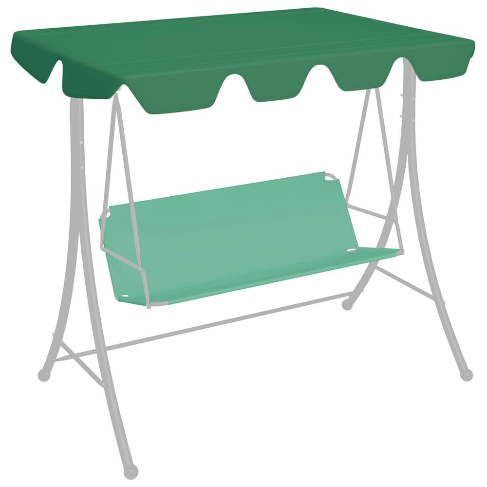 vidaXL Replacement Canopy for Garden Swing Green. Picture 6