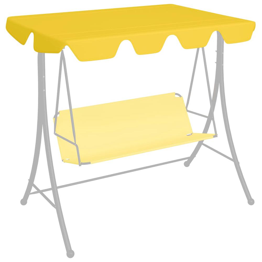 vidaXL Replacement Canopy for Garden Swing Yellow 89"x73.2" 270 g/mÂ², 312091. Picture 1