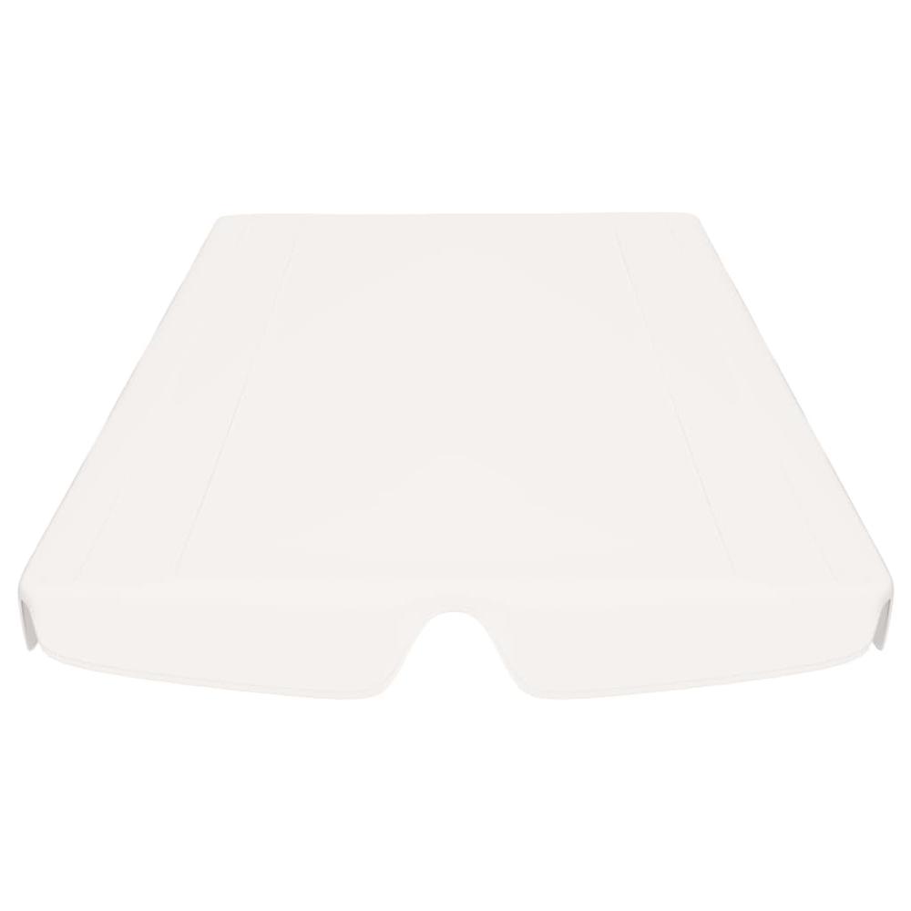 vidaXL Replacement Canopy for Garden Swing White 75.6"x57.9" 270 g/mÂ², 312109. Picture 4