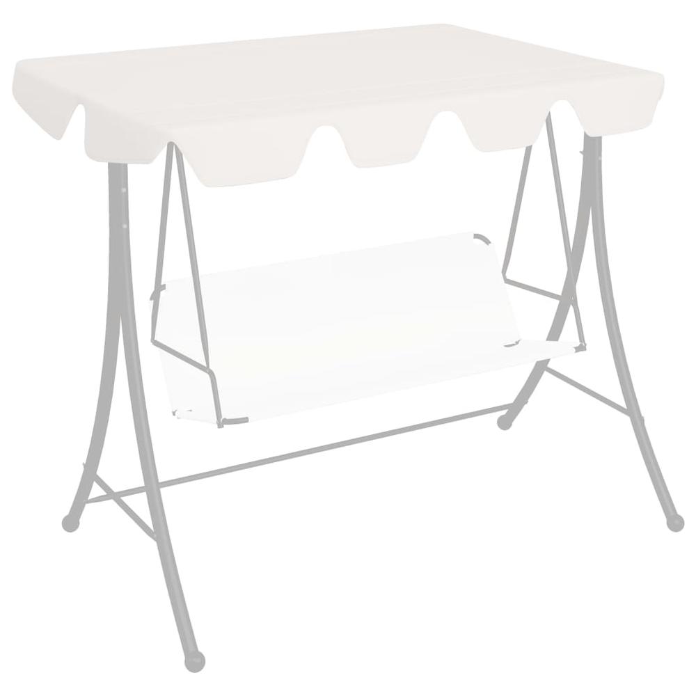 vidaXL Replacement Canopy for Garden Swing White 75.6"x57.9" 270 g/mÂ², 312109. Picture 1