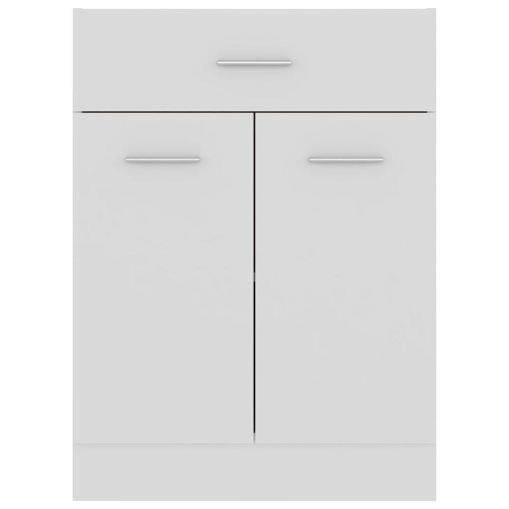 Drawer Bottom Cabinet White 23.6"x18.1"x32.1" Engineered Wood. Picture 4