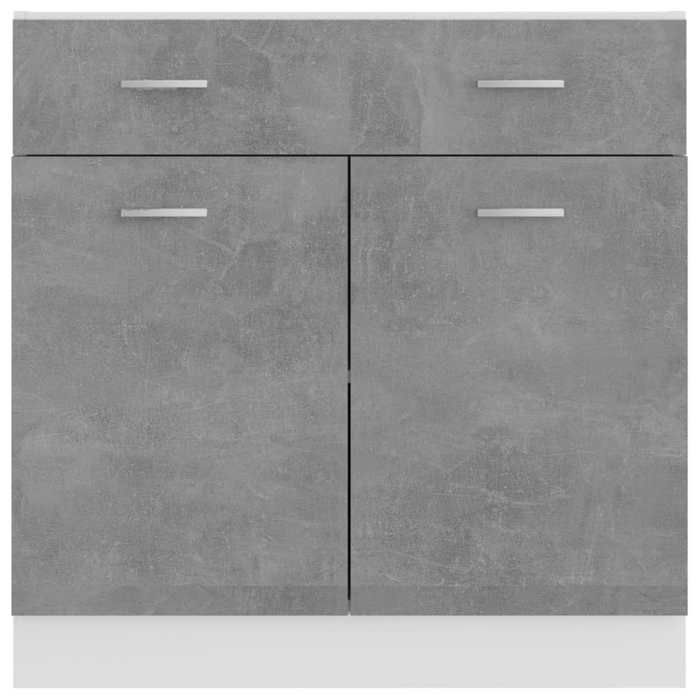 Drawer Bottom Cabinet Concrete Gray 31.5"x18.1"x32.1" Engineered Wood. Picture 5