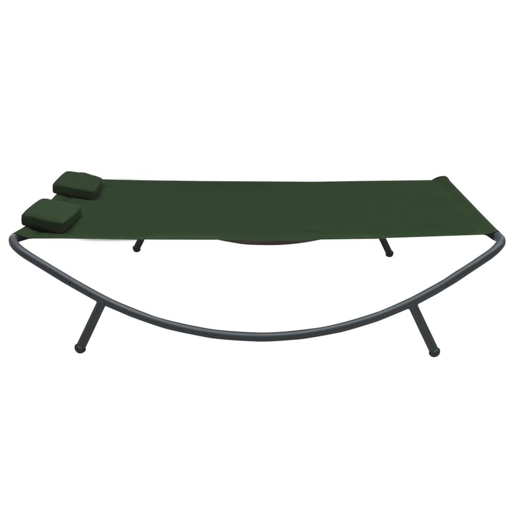 vidaXL Outdoor Lounge Bed Fabric Green 3530. Picture 3