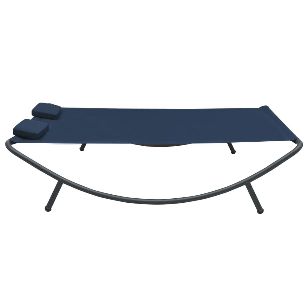 vidaXL Outdoor Lounge Bed Fabric Blue 3531. Picture 3