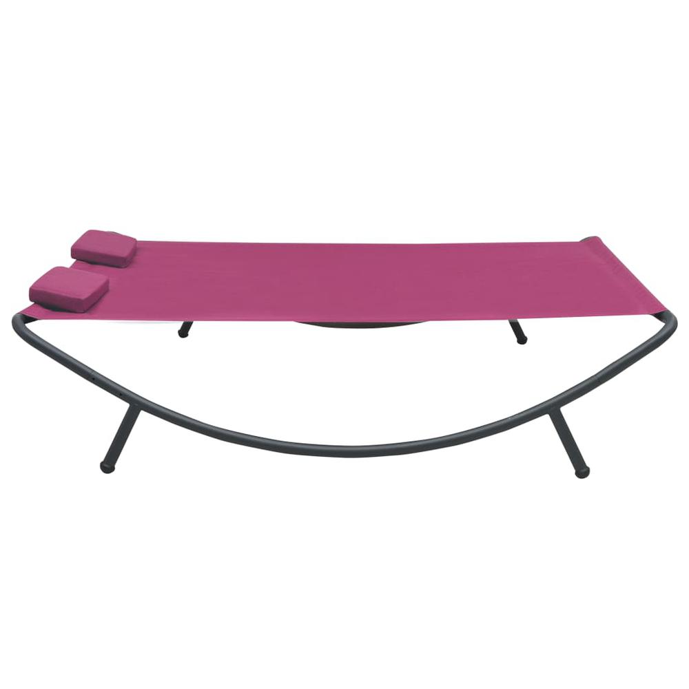 vidaXL Outdoor Lounge Bed Fabric Pink 3532. Picture 3
