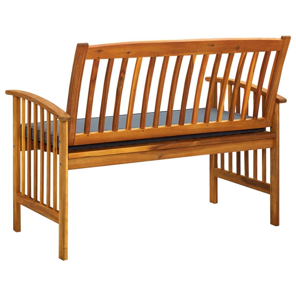 vidaXL Patio Bench with Cushion 46.9" Solid Acacia Wood, 312133. Picture 5