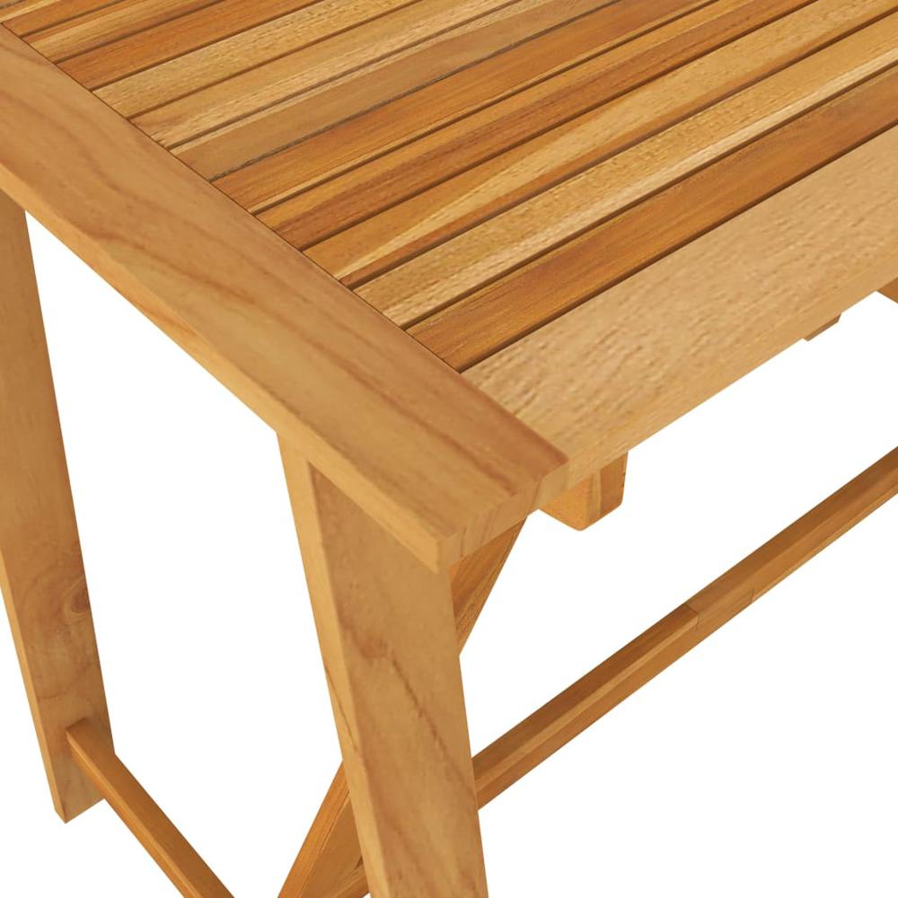 vidaXL Patio Bar Table 55.1"x27.6"x40.9" Solid Acacia Wood. Picture 5