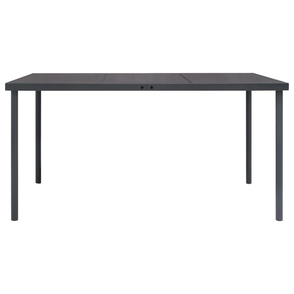 Patio Dining Table Anthracite 59.1"x35.4"x29.1" Steel. Picture 1