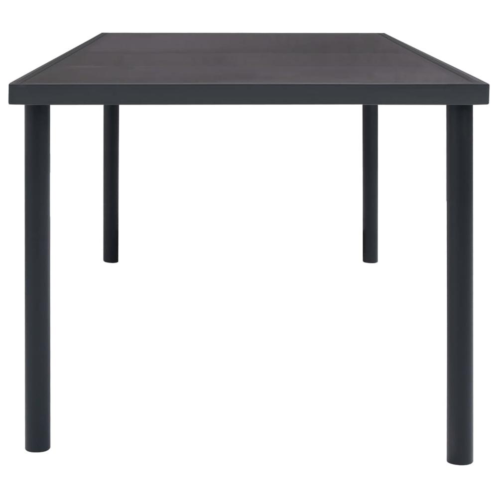 Patio Dining Table Anthracite 59.1"x35.4"x29.1" Steel. Picture 2
