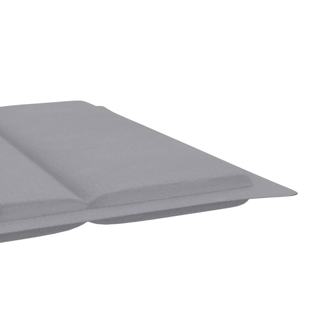vidaXL Sun Lounger Cushion Gray 73.2"x22.8"x1.2". Picture 6