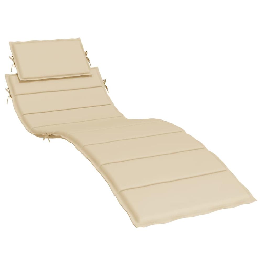 Sun Lounger Cushion Beige 73.2"x22.8"x1.2". Picture 1