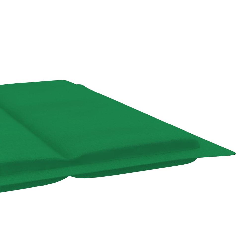 vidaXL Sun Lounger Cushion Green 73.2"x22.8"x1.2". Picture 9