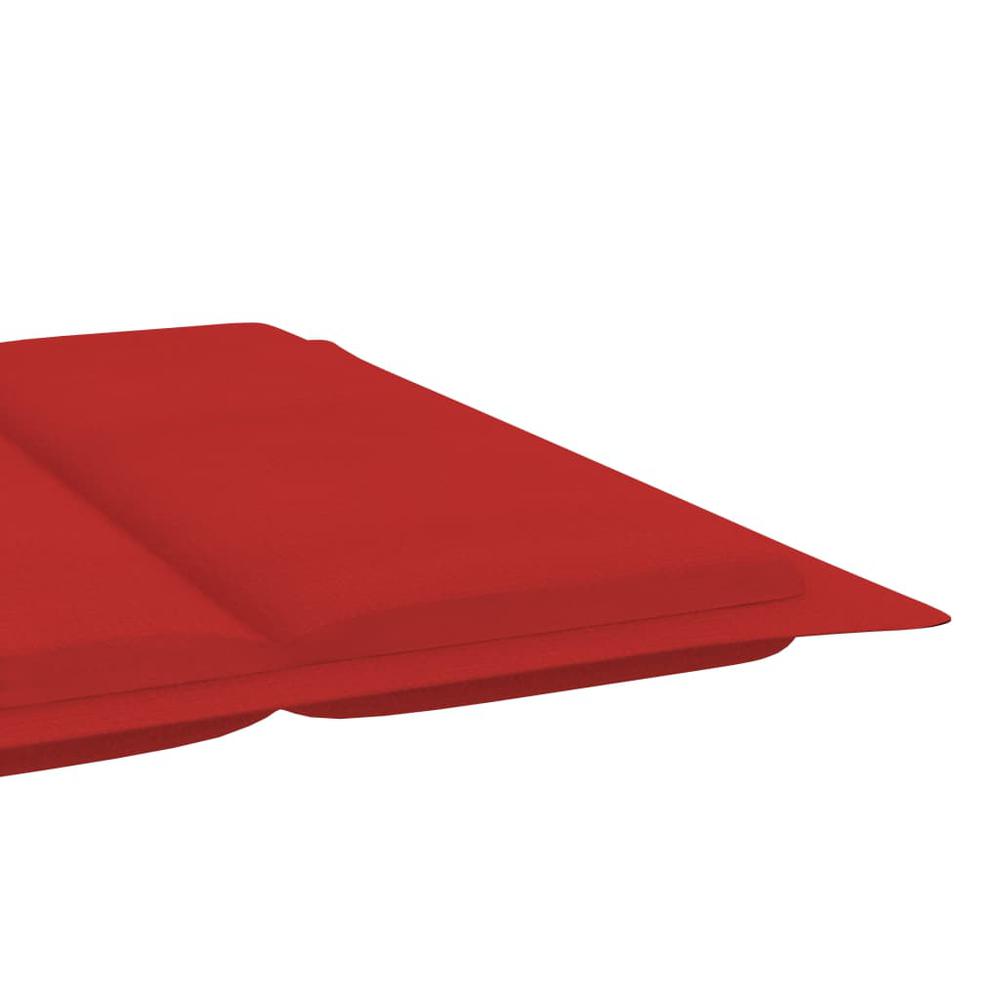 vidaXL Sun Lounger Cushion Red 73.2"x22.8"x1.2". Picture 5