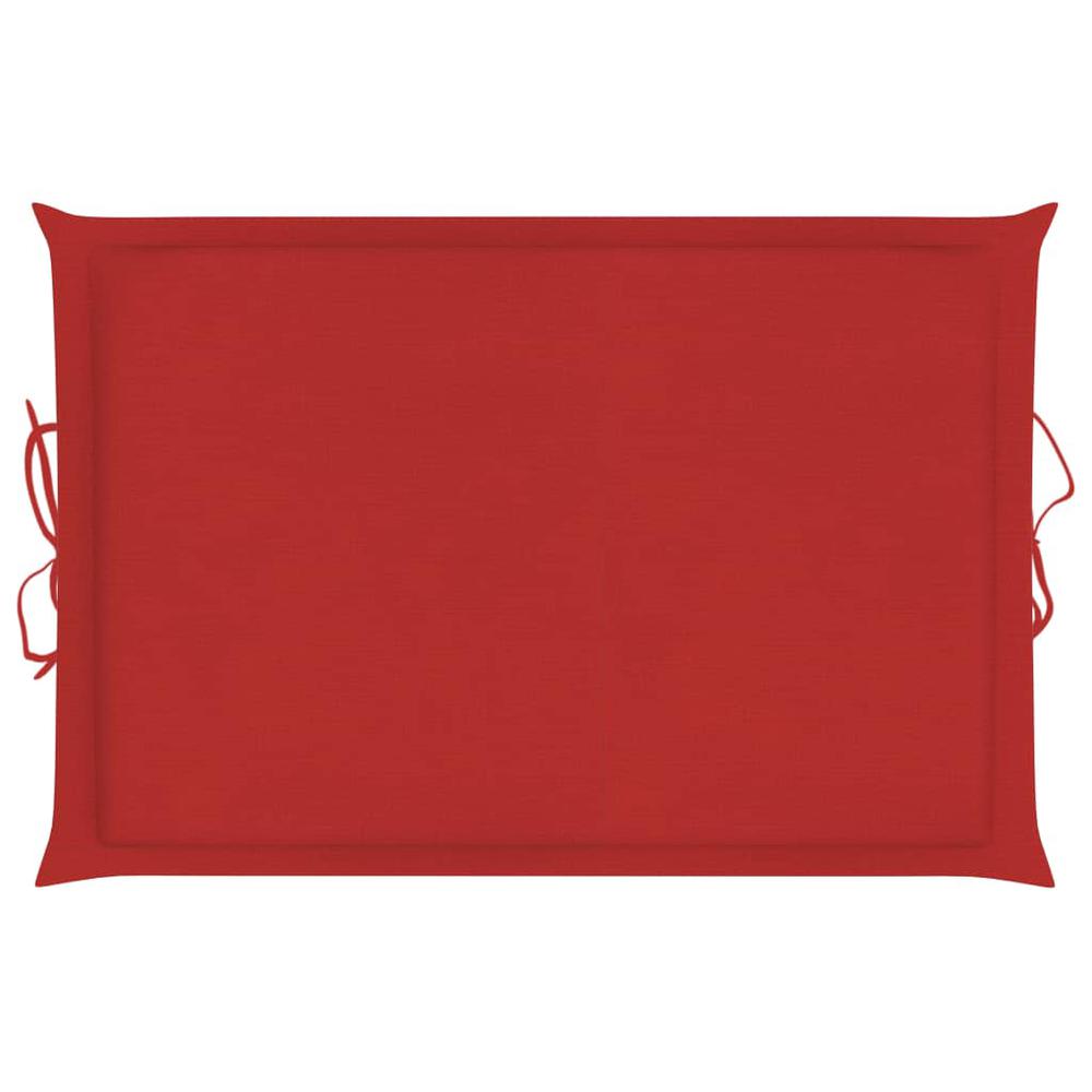 vidaXL Sun Lounger Cushion Red 73.2"x22.8"x1.2". Picture 8