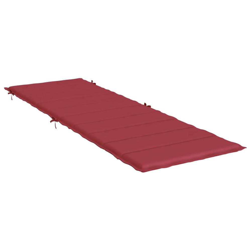 Sun Lounger Cushion Wine Red 73.2"x22.8"x1.2". Picture 3