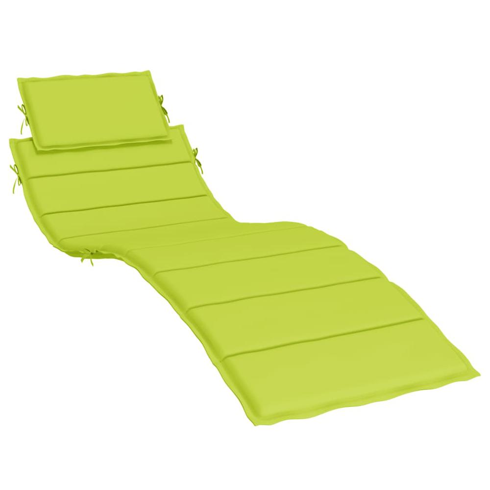 Sun Lounger Cushion Bright Green 73.2"x22.8"x1.2". Picture 1
