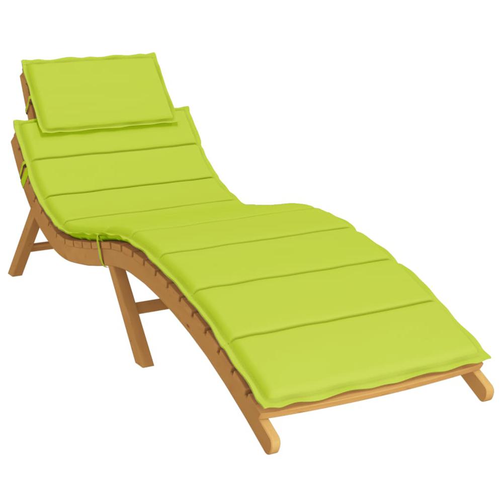 Sun Lounger Cushion Bright Green 73.2"x22.8"x1.2". Picture 2