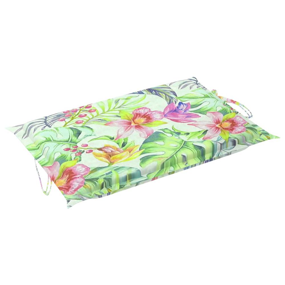 Sun Lounger Cushion Leaf Pattern 73.2"x22.8"x1.2" Oxford Fabric. Picture 6