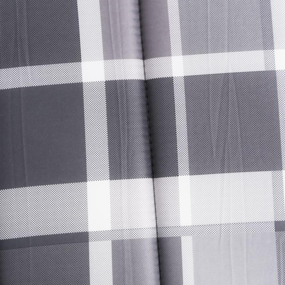 Sun Lounger Cushion Gray Check Pattern 73.2"x22.8"x1.2" Oxford Fabric. Picture 5