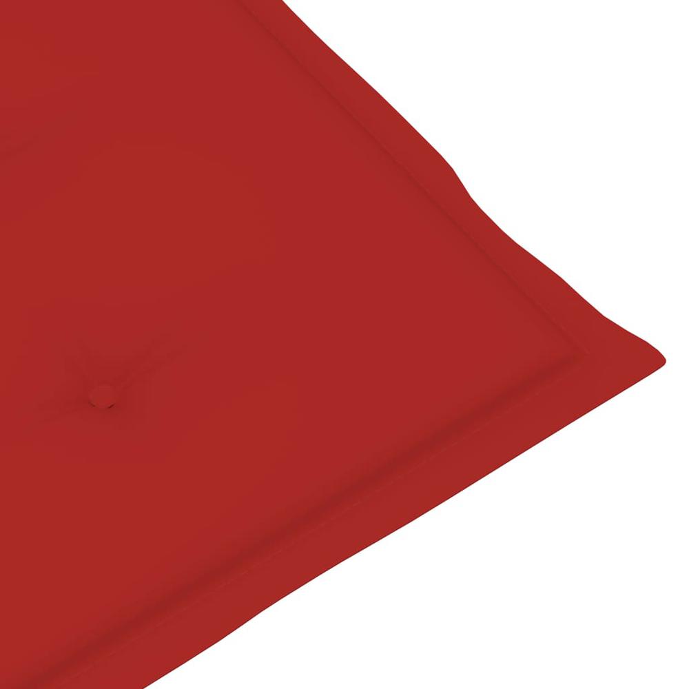 vidaXL Deck Chair Cushion Red (29.5"+41.3")x19.7"x1.2". Picture 7