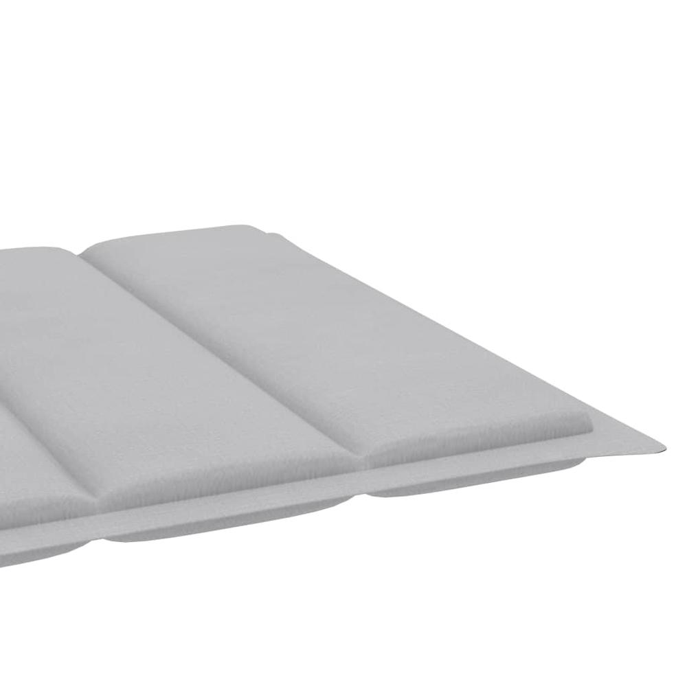 vidaXL Sun Lounger Cushion Gray 78.7"x19.7"x1.2" Fabric. Picture 5