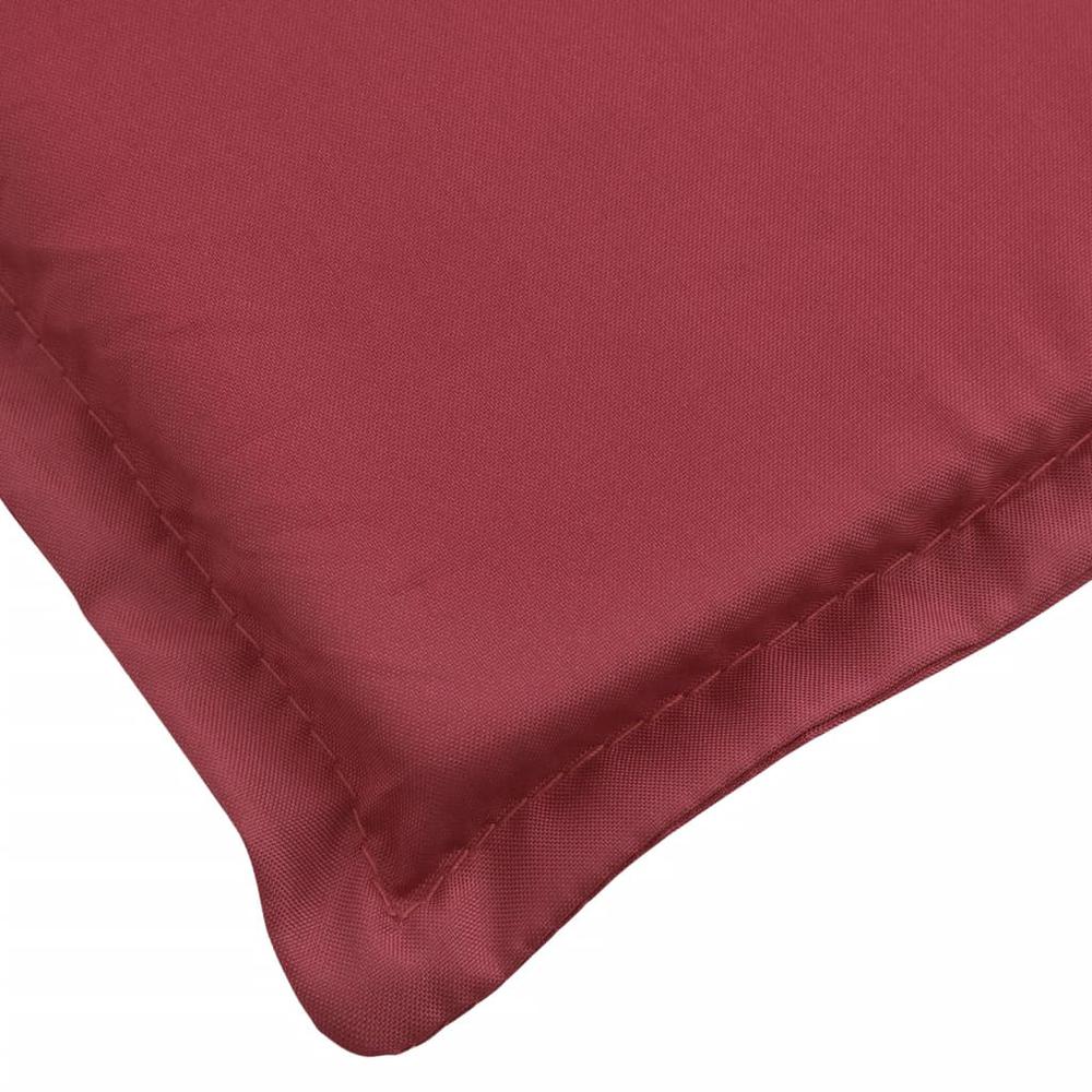 Sun Lounger Cushion Wine Red 78.7"x19.7"x1.2" Fabric. Picture 5