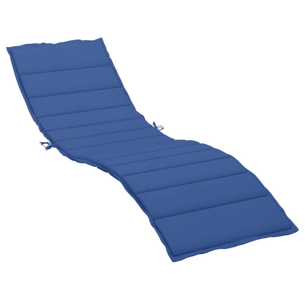Sun Lounger Cushion Royal Blue 78.7"x19.7"x1.2" Fabric. Picture 1
