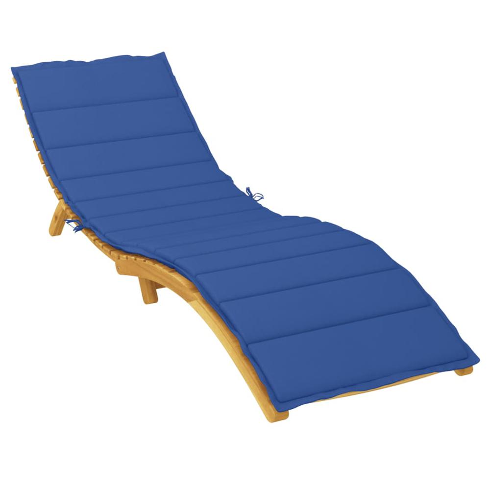 Sun Lounger Cushion Royal Blue 78.7"x19.7"x1.2" Fabric. Picture 2