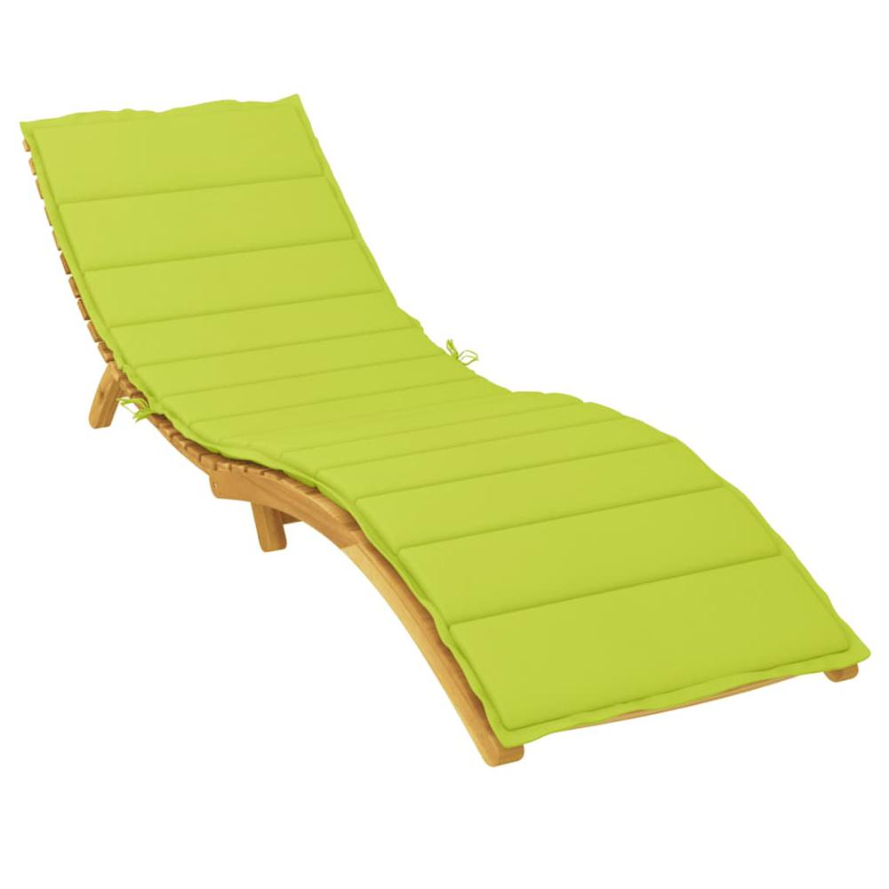 Sun Lounger Cushion Bright Green 78.7"x19.7"x1.2" Oxford Fabric. Picture 2