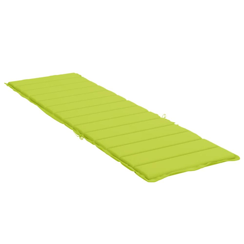 Sun Lounger Cushion Bright Green 78.7"x19.7"x1.2" Oxford Fabric. Picture 3
