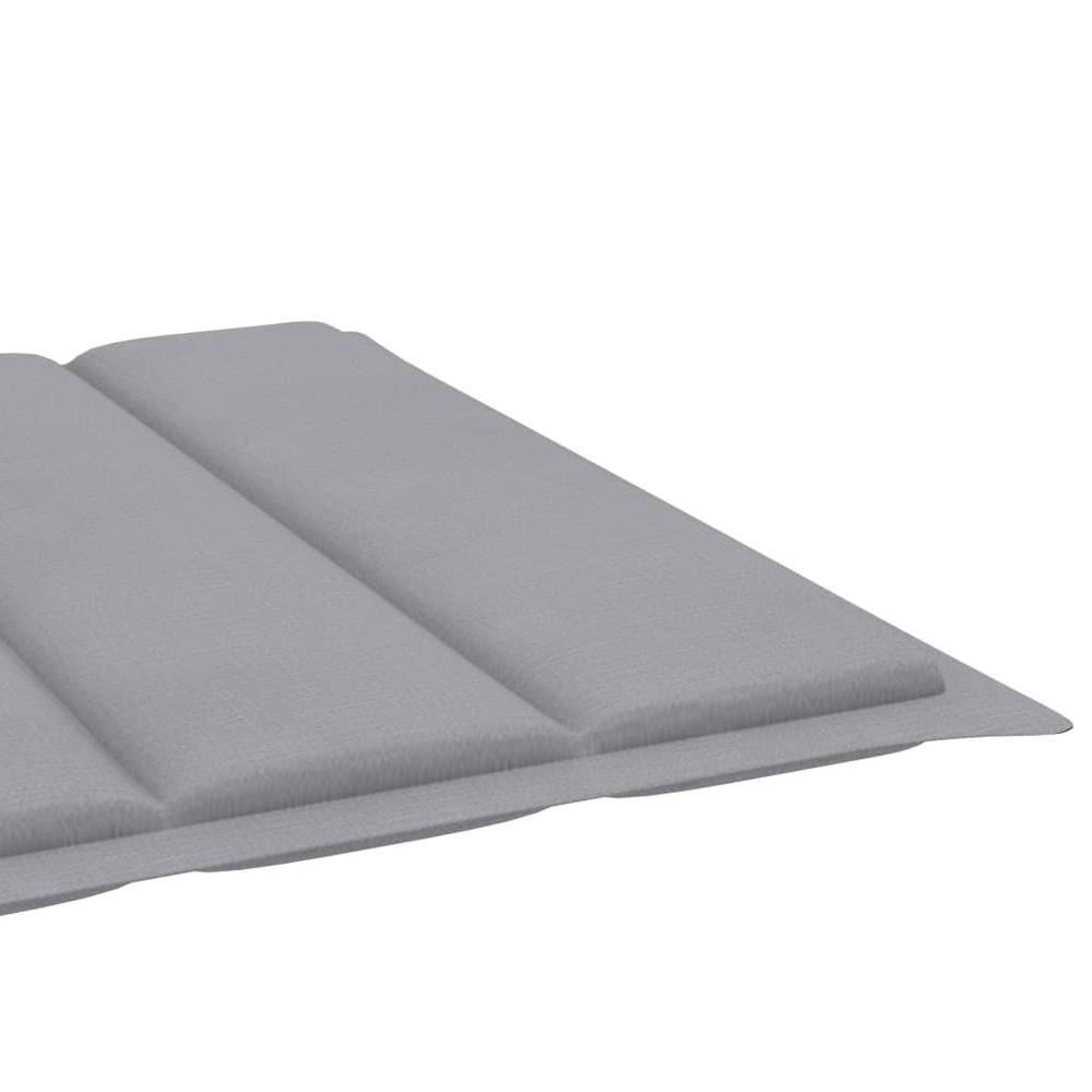 vidaXL Sun Lounger Cushion Gray 78.7"x23.6"x1.2" Fabric. Picture 5