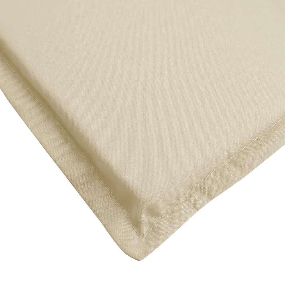 Sun Lounger Cushion Beige 78.7"x23.6"x1.2" Oxford Fabric. Picture 6